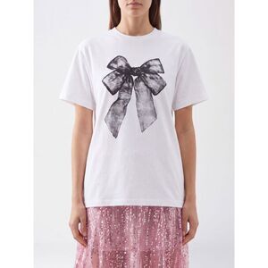 Cecilie Bahnsen Women Cecilie Bahnsen Bow Print Short-Sleeved Cotton T-Shirt